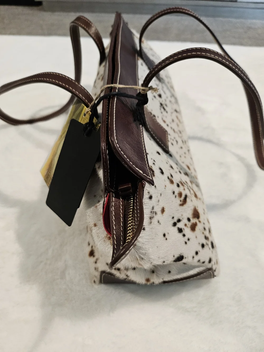 Bellissimo Cavalcanti Collection Genuine Leather Hair/Hide Italian Handbag- O/S